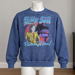Billy Joel Piano Man Sweatshirt Large Blue Vintage Wash 2025 Bravado Rock